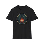 Campfire Night T-Shirt — Retro Forest Bonfire Graphic