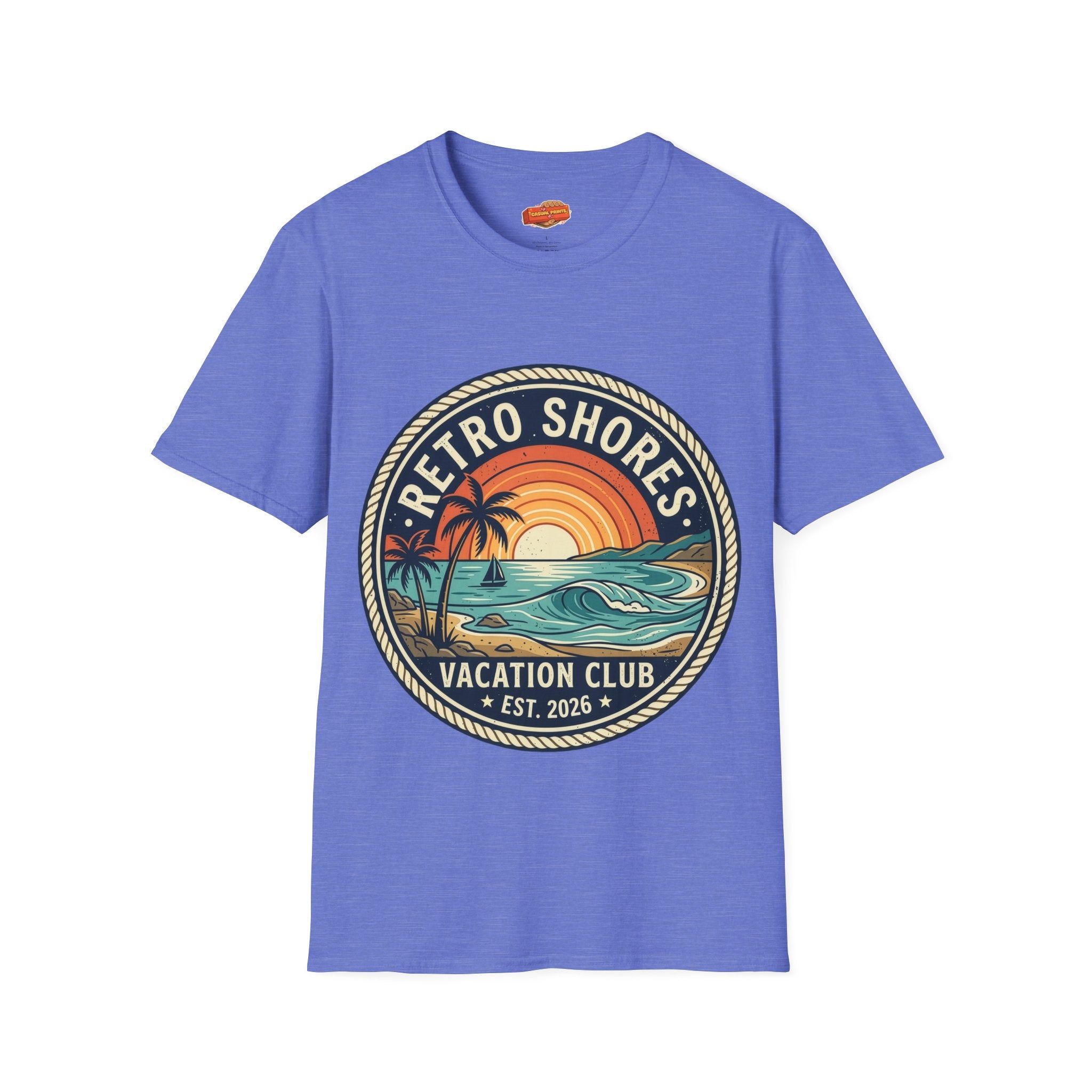 Retro Shores Vacation Club T-Shirt — Vintage Wave Badge