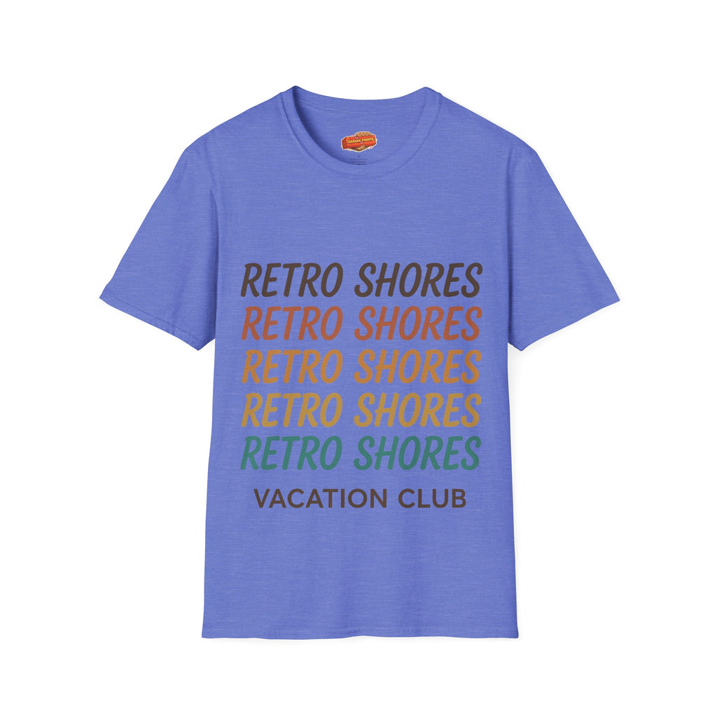 Retro Shores Vacation Club T-Shirt — Vintage Retro Graphic