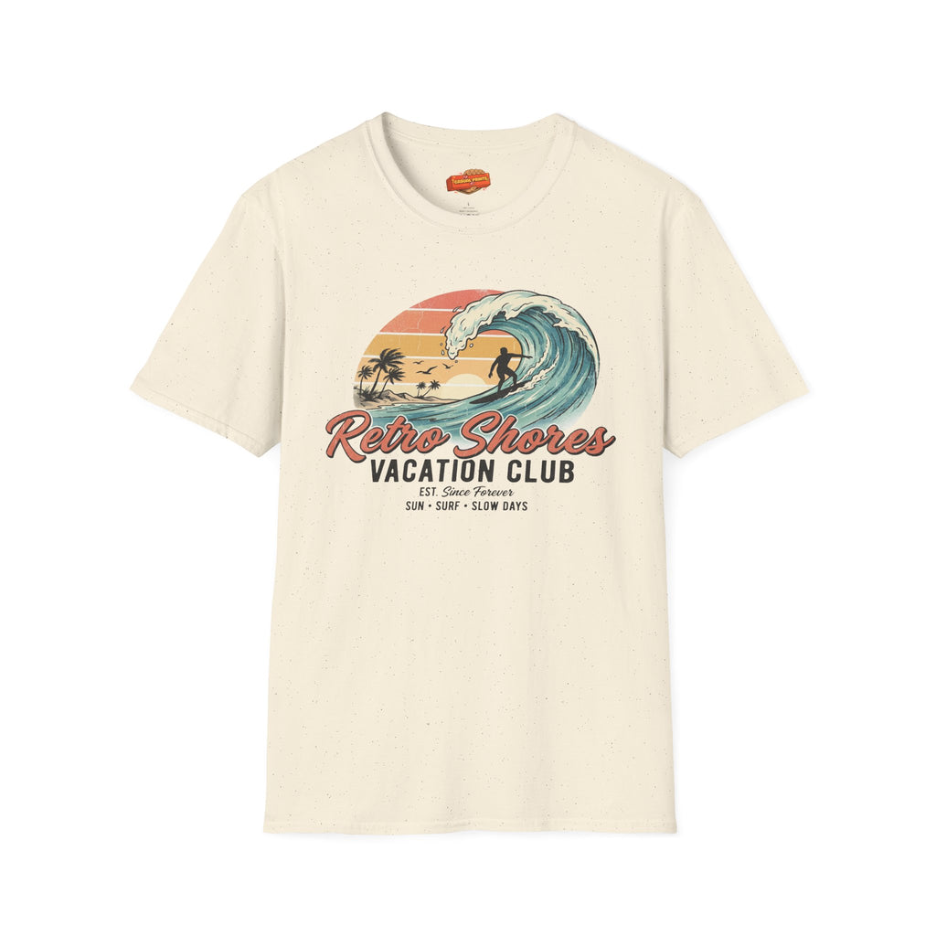 Retro Shores Vacation Club T-Shirt—Surfer Since Forever