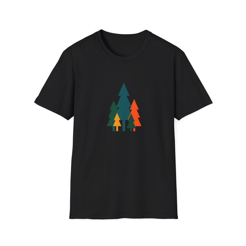 Retro Colourful Pine Tree T-Shirt — Forest Graphic