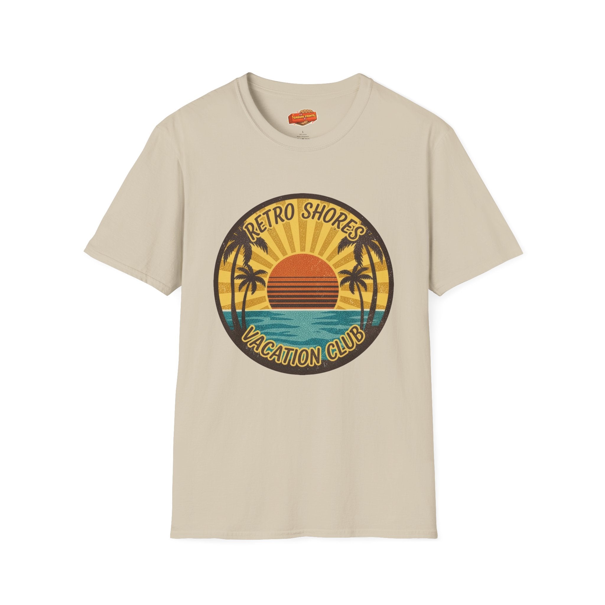 Retro Shores Vacation Club T-Shirt —Sun's Out, Vibes Locked In