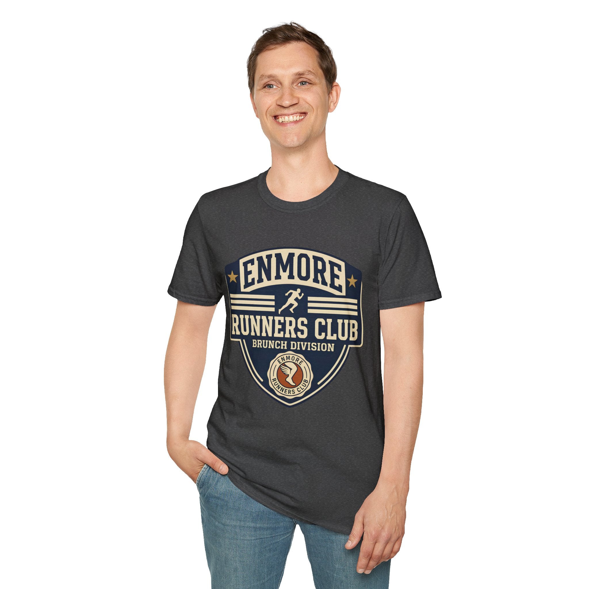 Enmore Runners Club T-Shirt — Vintage Brunch Division (Navy)