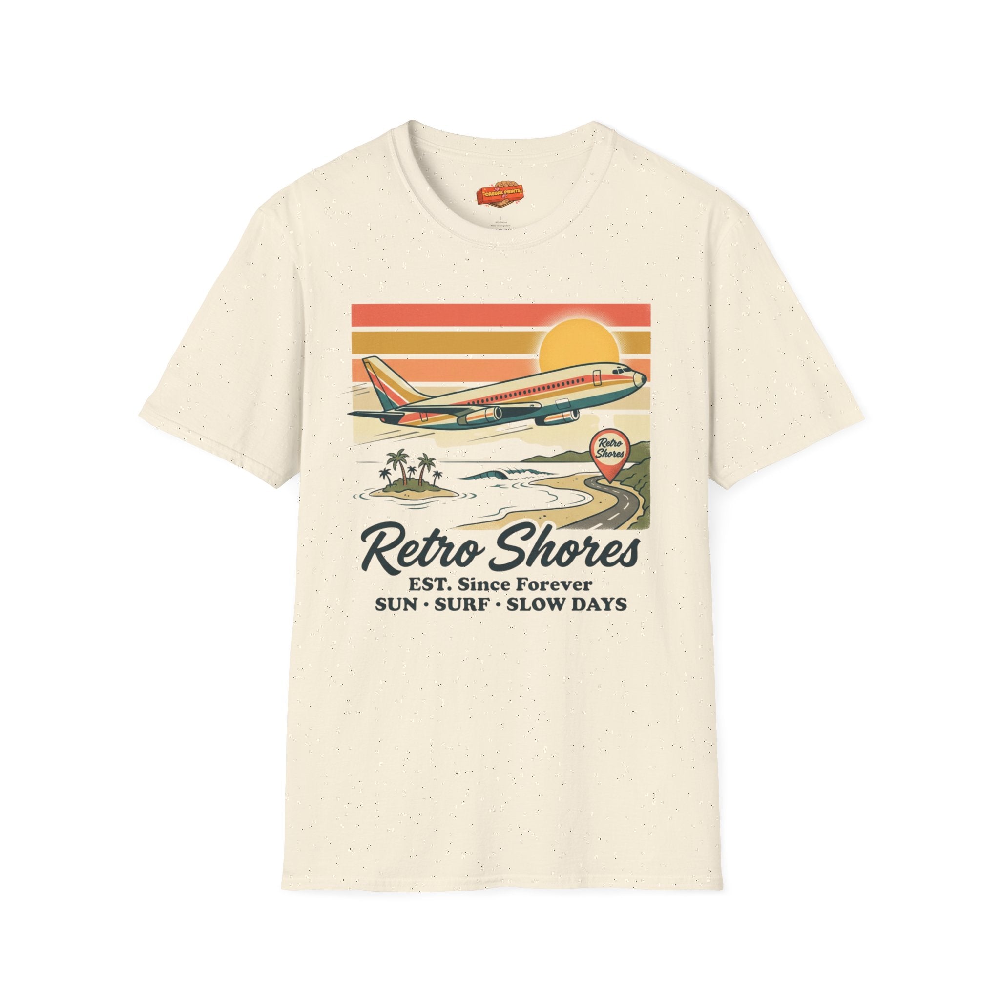 Retro Shores Vacation Club T-Shirt — Vintage Plane