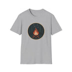 Campfire Night T-Shirt — Retro Forest Bonfire Graphic