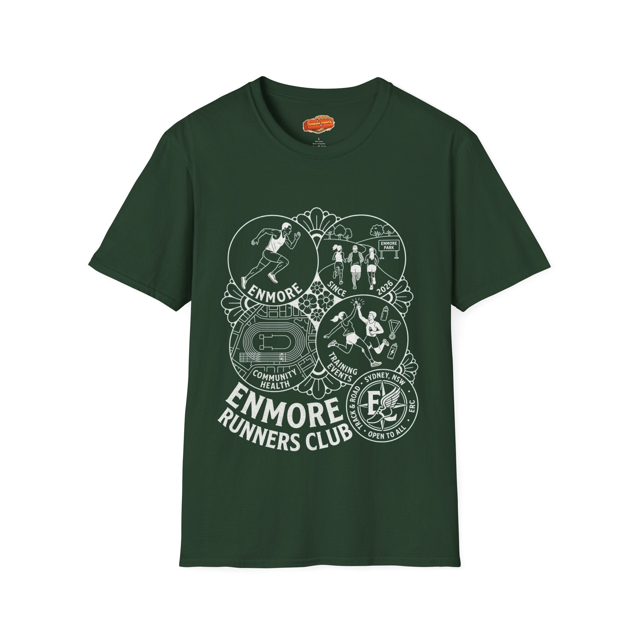 Enmore Runners Club T-Shirt —Vintage Race Graphic