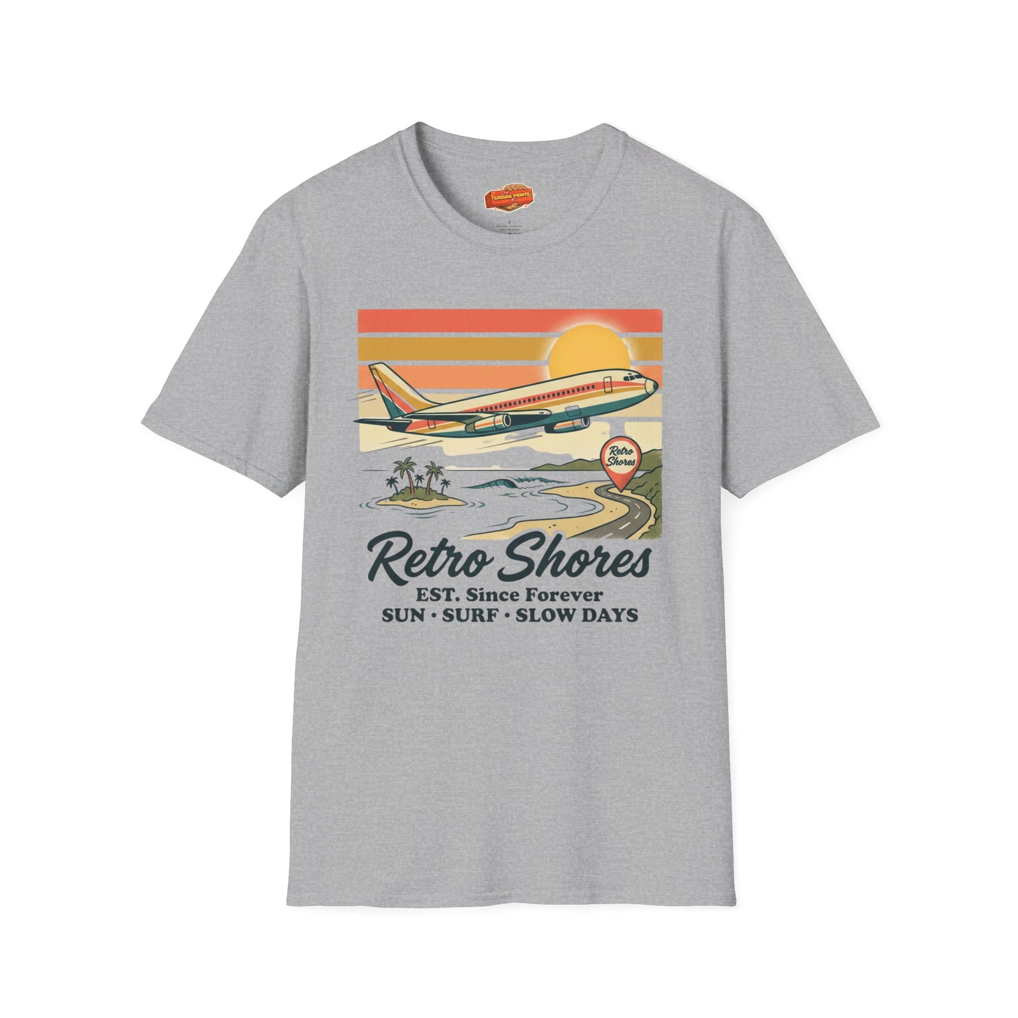 Retro Shores Vacation Club T-Shirt — Vintage Plane
