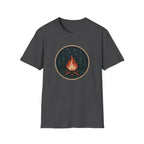 Campfire Night T-Shirt — Retro Forest Bonfire Graphic