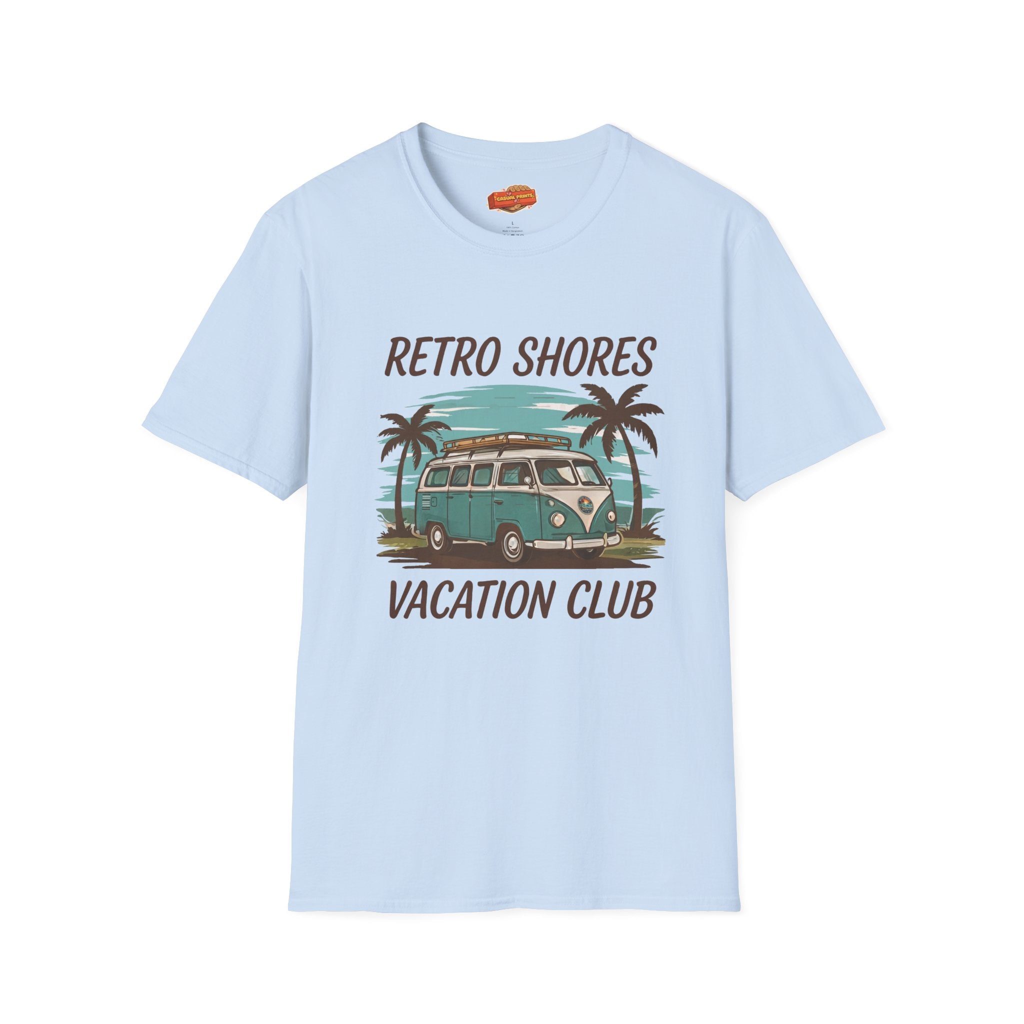 Retro Shores Vacation Club T-Shirt—Vintage Van Palm