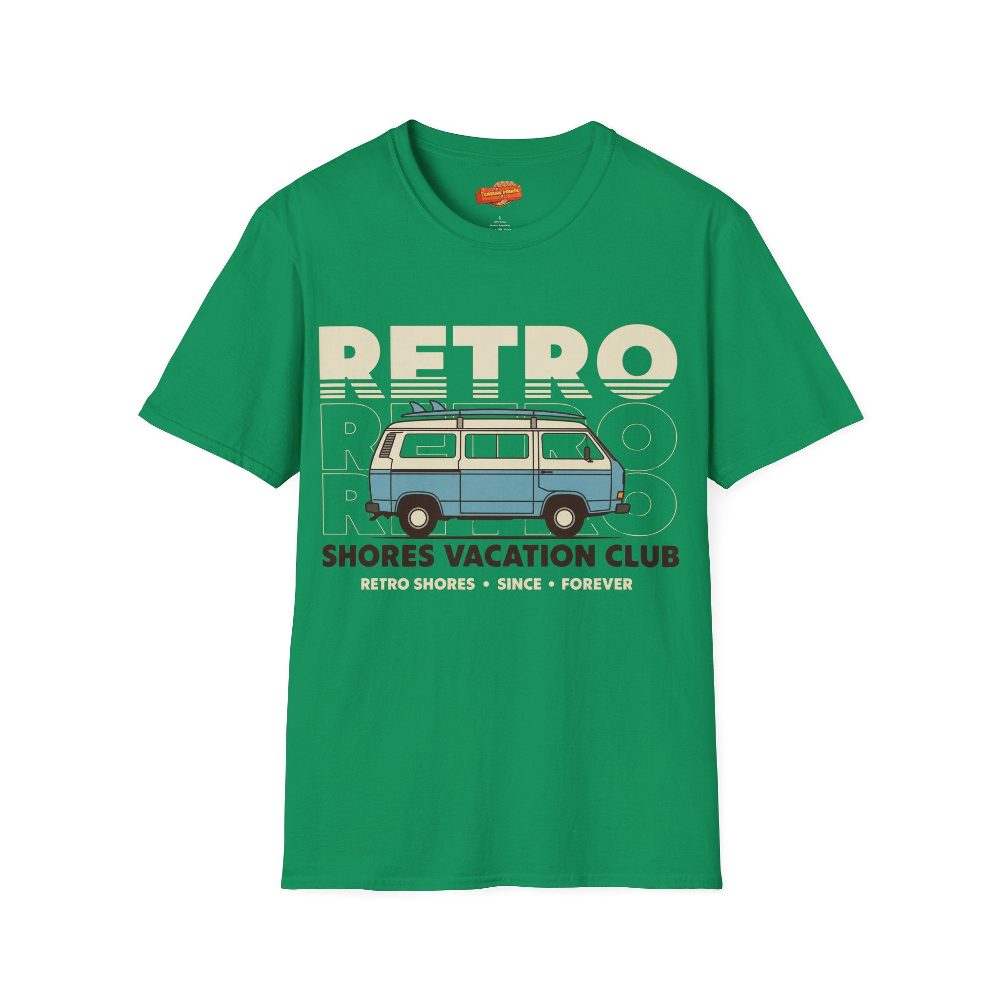 Retro Shores Vacation Club T-Shirt — Vintage Road Trip Van