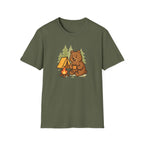 Camping Bear T-Shirt — Cute Campfire & Tent Graphic Tee