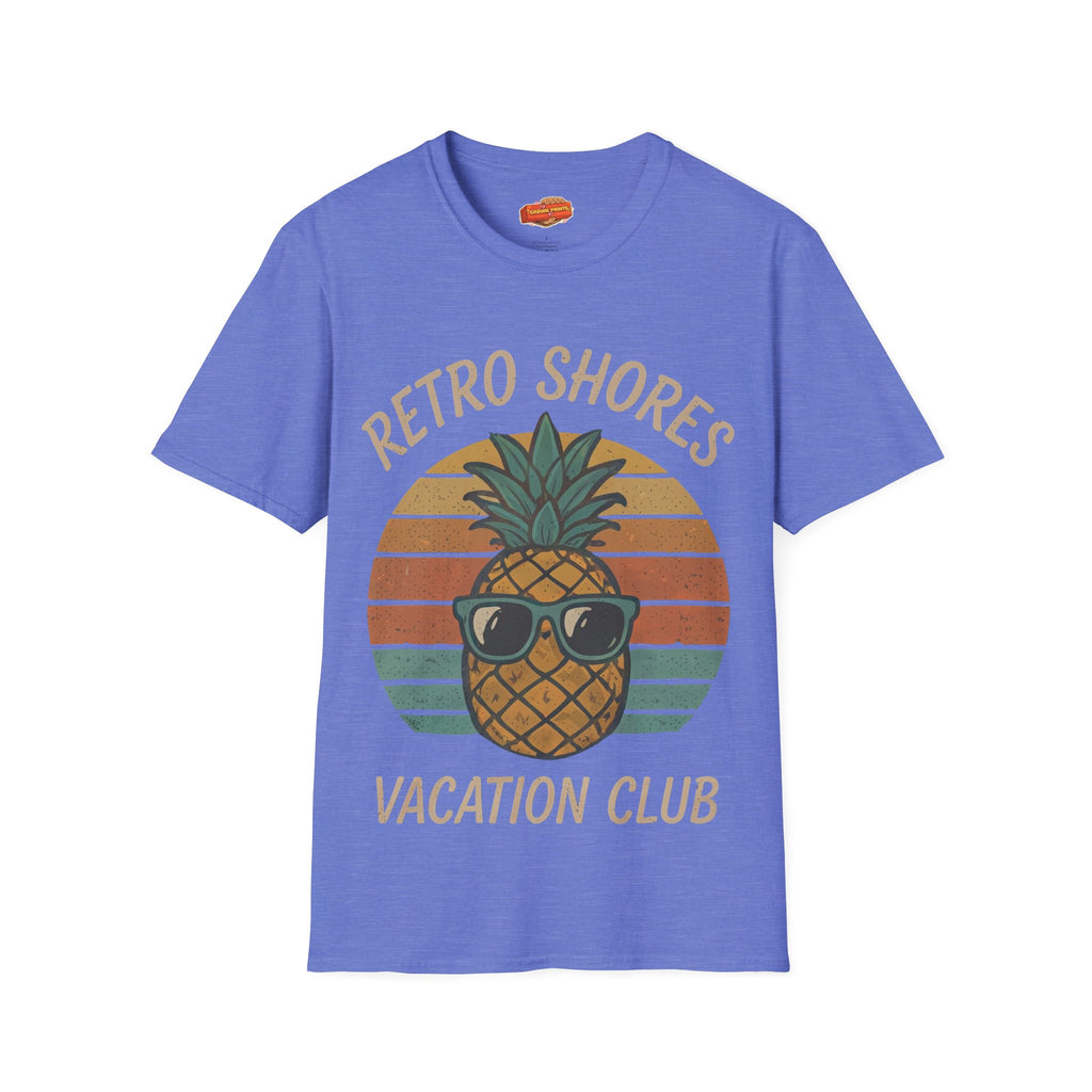 Retro Shores Vacation Club T-Shirt — Vintage Pineapple Beach
