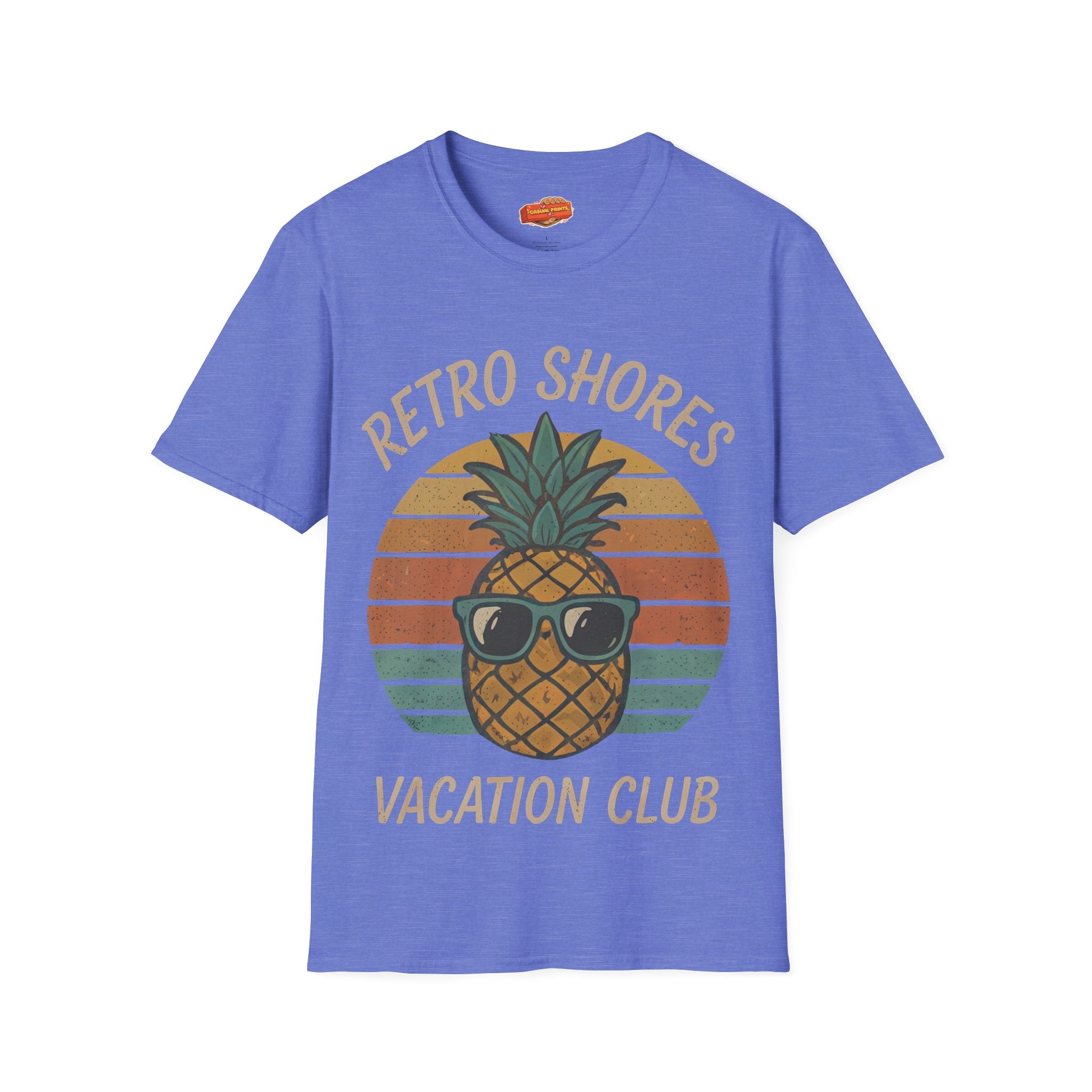 Retro Shores Vacation Club T-Shirt — Vintage Pineapple Beach