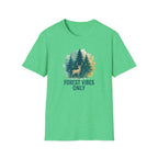 Forest Vibes Only T-Shirt — Watercolour Deer & Pine Trees