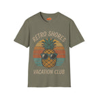 Retro Shores Vacation Club T-Shirt — Vintage Pineapple Beach