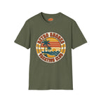 Retro Shores Vacation Club T-Shirt — Vintage Palm Sunset Badge