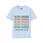 Retro Shores Vacation Club T-Shirt — Vintage Retro Graphic