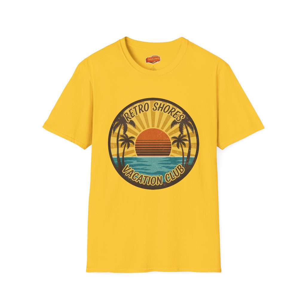 Retro Shores Vacation Club T-Shirt —Sun's Out, Vibes Locked In