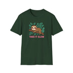Sloth T-Shirt — Cute "Take It Slow" Relaxed Graphic