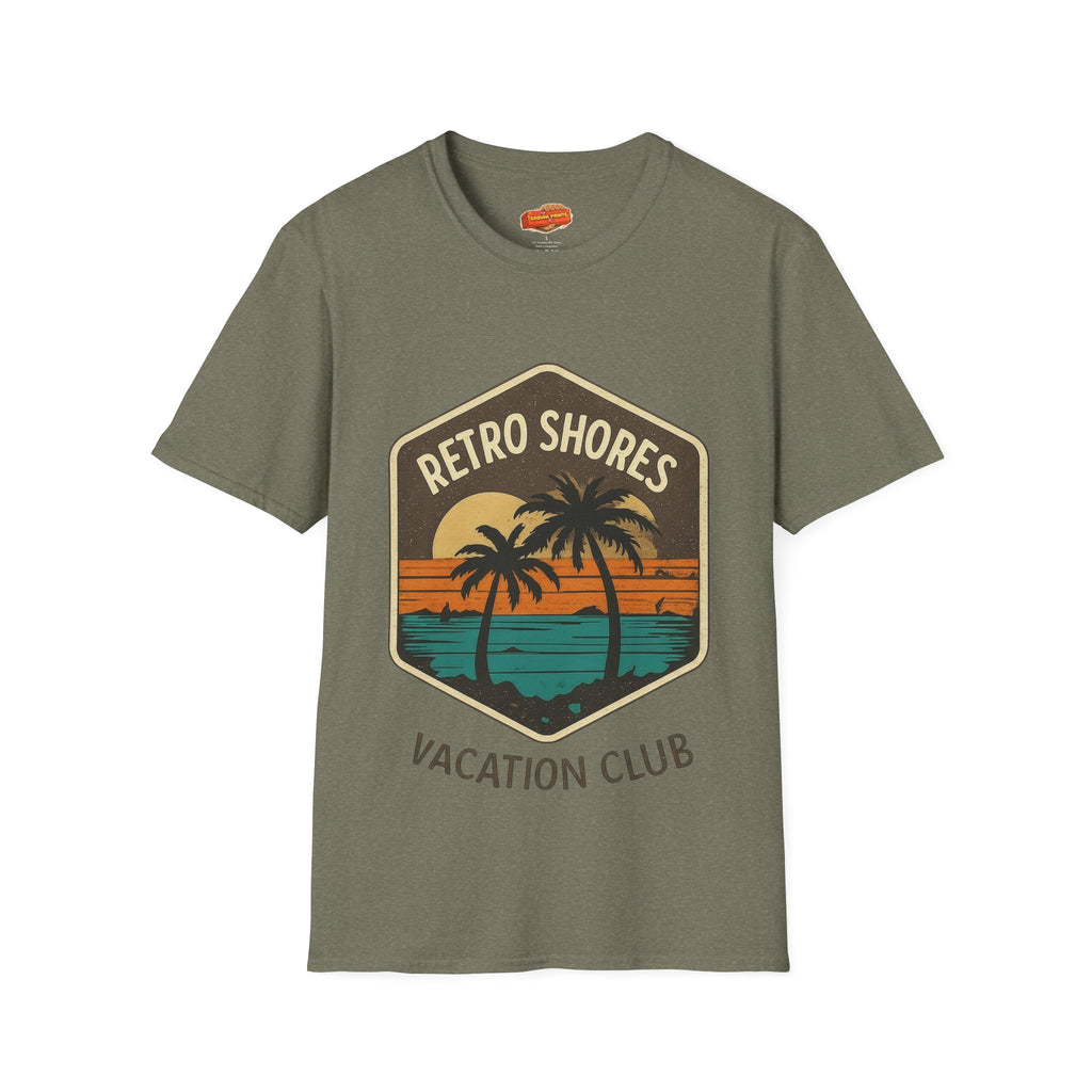 Retro Shores Vacation Club T-Shirt —Vintage Palm