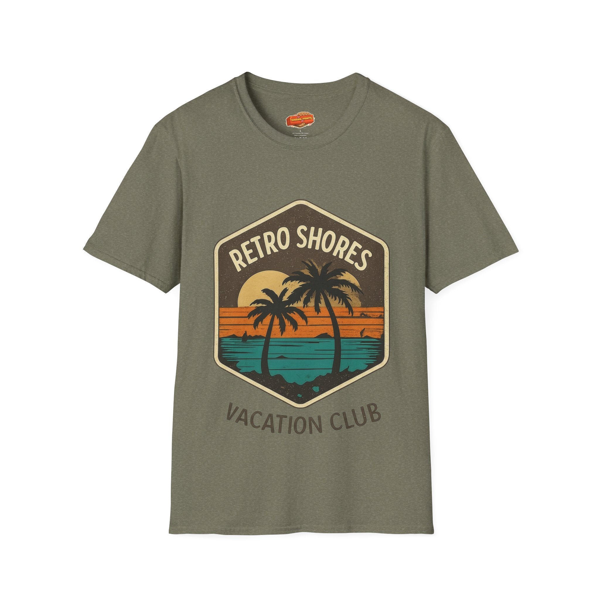 Retro Shores Vacation Club T-Shirt —Vintage Palm