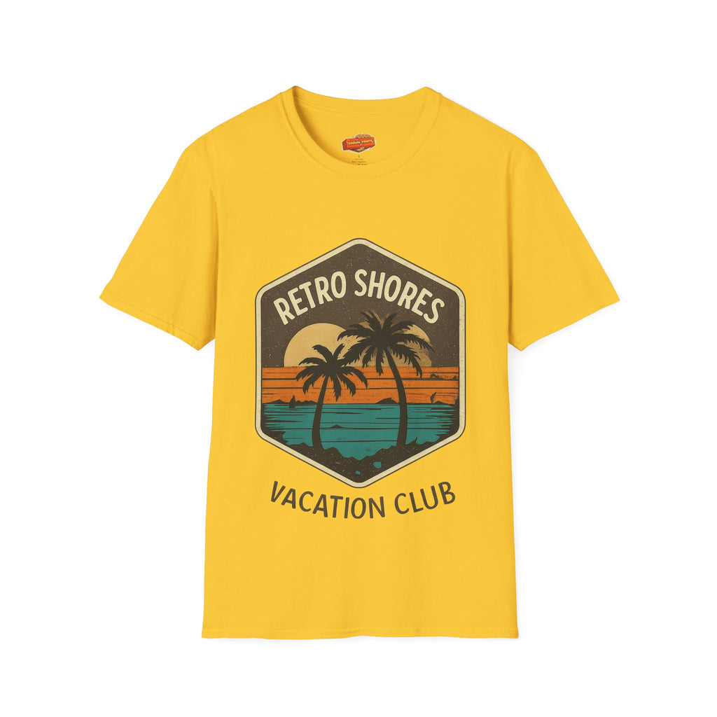 Retro Shores Vacation Club T-Shirt —Vintage Palm