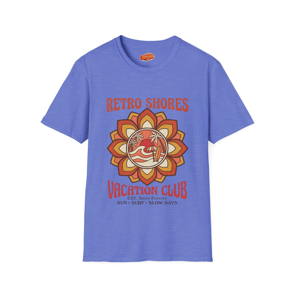 Retro Shores Vacation Club T-Shirt—Vintage Flower