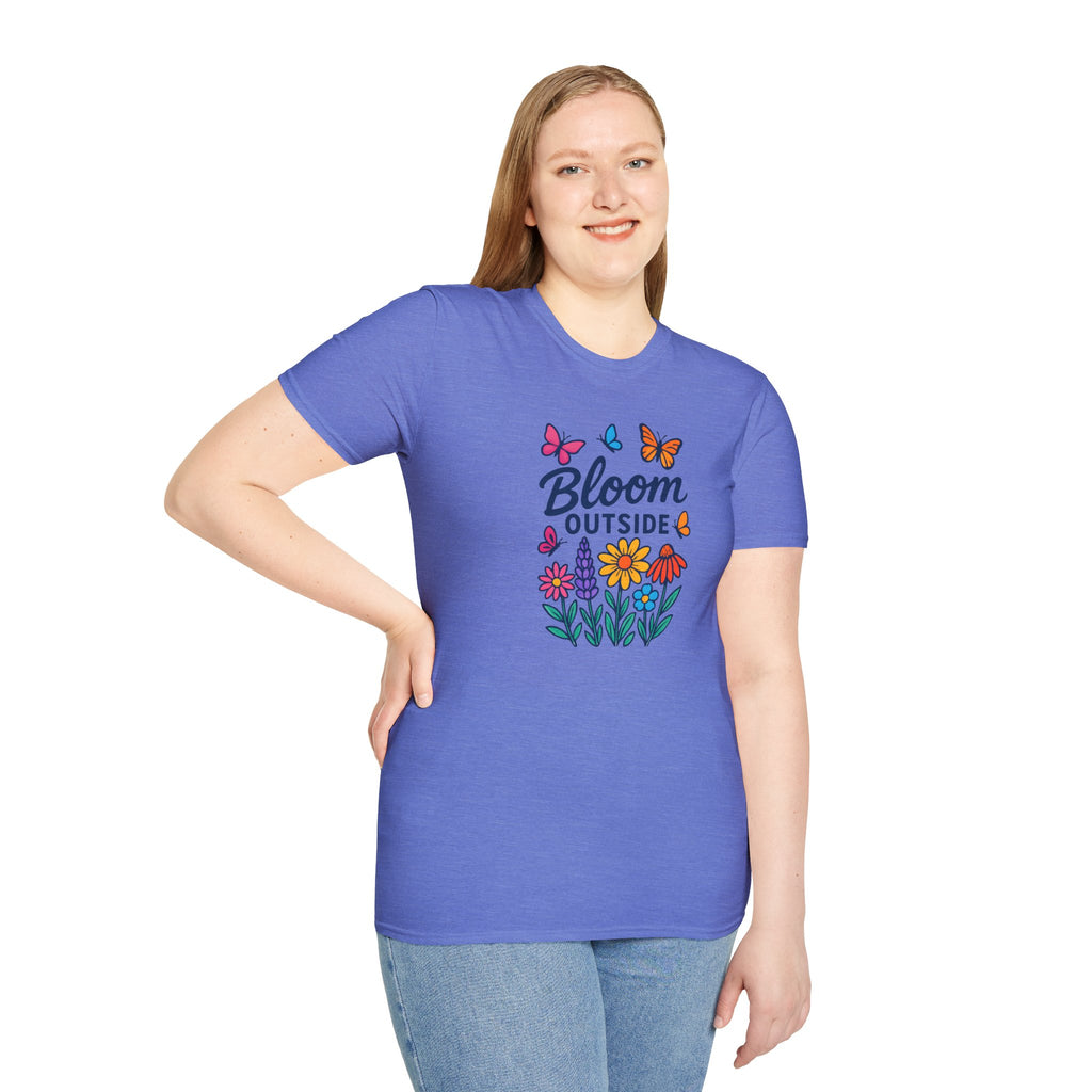 Bloom Outside T-Shirt — Floral Butterflies Spring Garden