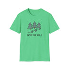 Into The Wild T-Shirt — Pine Trees & Paw Prints Outdoor