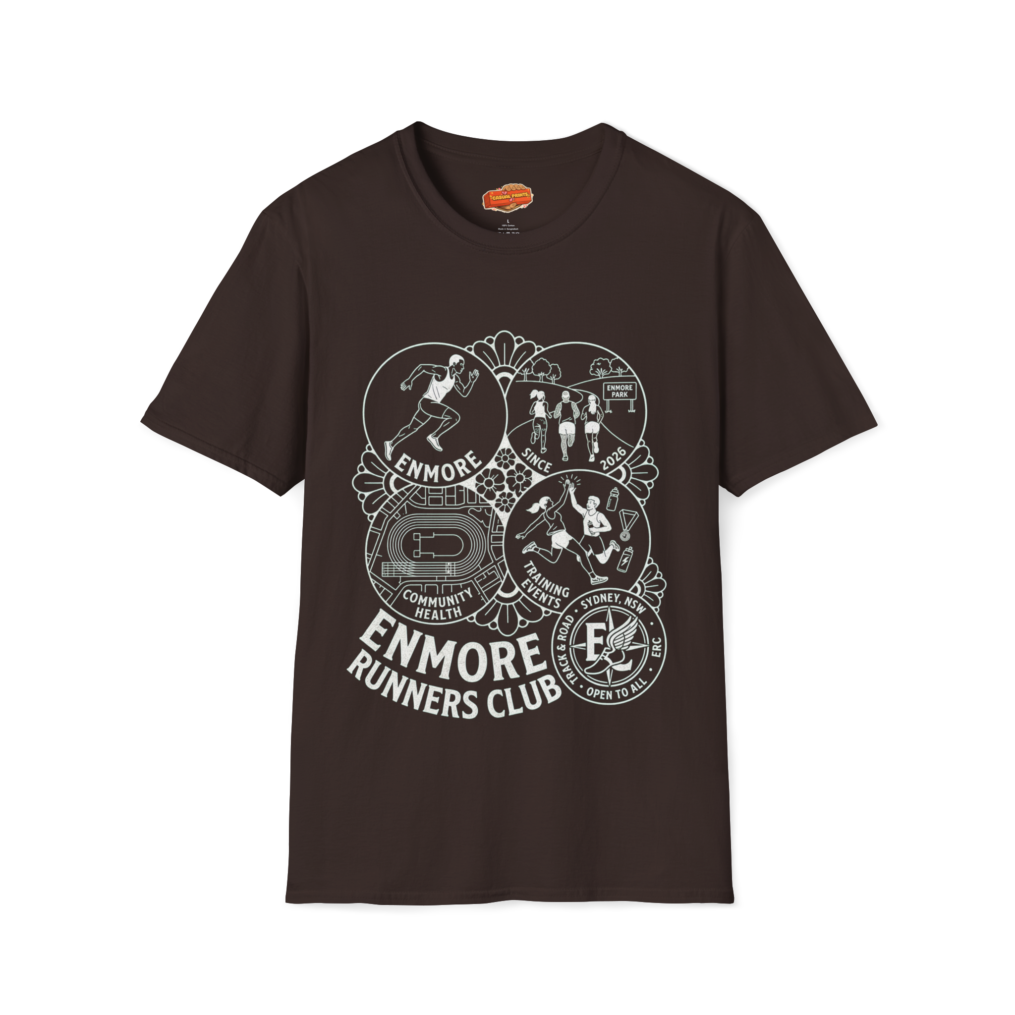 Enmore Runners Club T-Shirt —Vintage Race Graphic